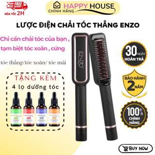 Lược điện ENZO 4113 công nghệ ION âm tiên tiến không làm khô tóc. Lược điện chải tóc, sấy, uốn ,tạo phồng  chuyên nghiệp