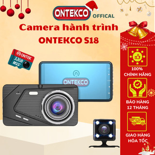 Camera hành trình ontekco s18 trước và sau chính hãng full hd 1080 cao cấp - ontekco