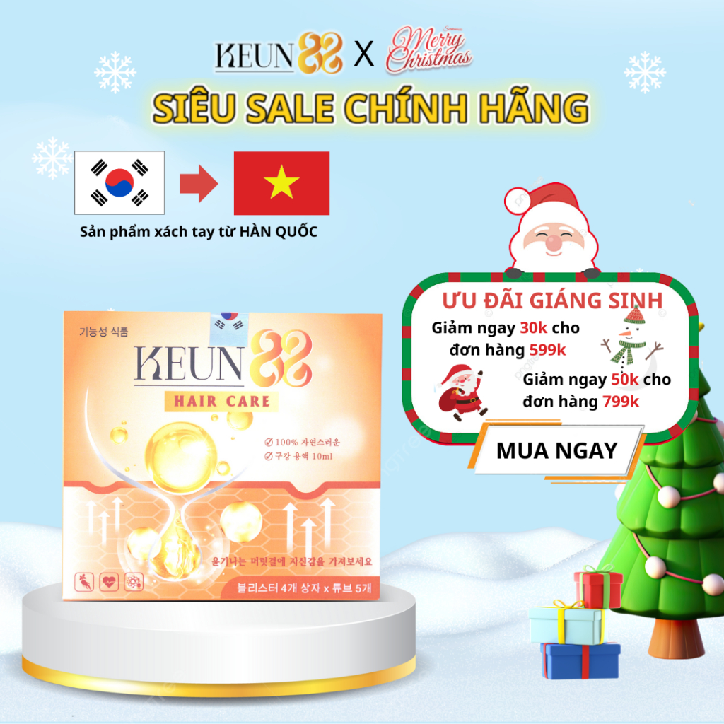 Kích mọc tóc hàn quốc, tinh chất nhân sâm giảm gãy rụng tóc, dưỡng tóc nhanh dài, kích thích mọc tóc tự nhiên - Keun88