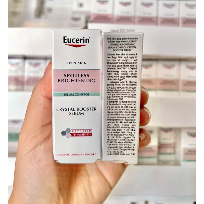 Eucerin Tinh Chất Giảm Thâm Nám và Kiểm Soát Nhờn Mini Size Spotless Brightening Sebum Control Crystal Booster Serum 7ml