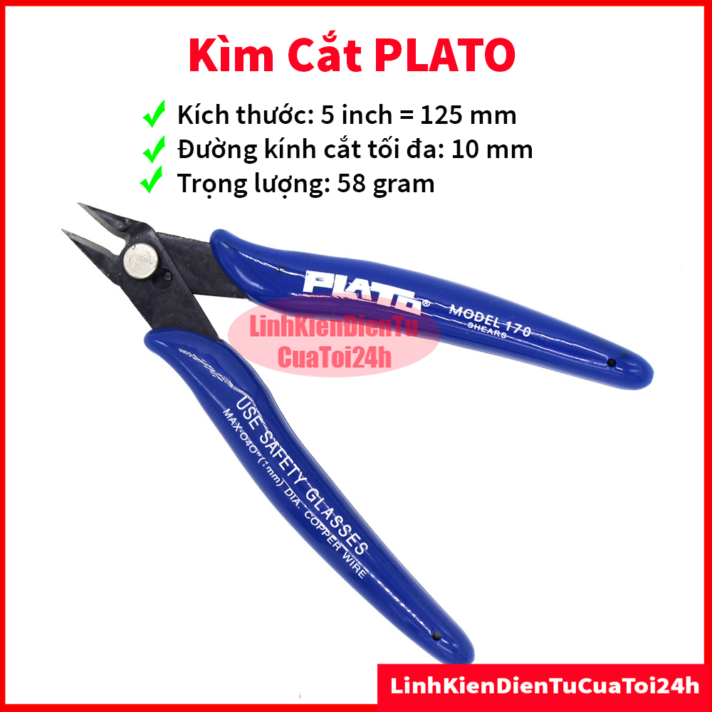 Kìm Cắt Chân Linh Kiện PLATO 170 125mm - Sắc Bén (Gửi đơn từ 20K)