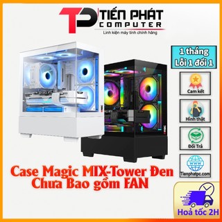 Thùng máy case magic mix-tower đen - trắng | m-atx, chưa bao gồm fan
