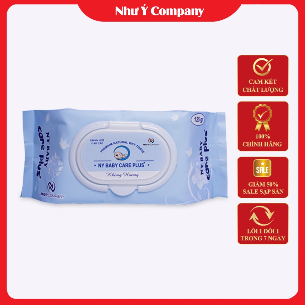 Khăn Ướt Cao Cấp Ny Baby Care Plus+ 125gr | Nhuycompany