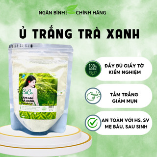 Gói 300gr ủ trắng trà xanh,tắm trắng cám gạo trà xanh,đắp mặt dưỡng da dùng cả cho face & body hàng chính hãng