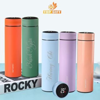  Bình giữ nhiệt cảm biến nhiệt độ TopGift BCB500 khắc tên theo yêu cầu dung tích 500ml 