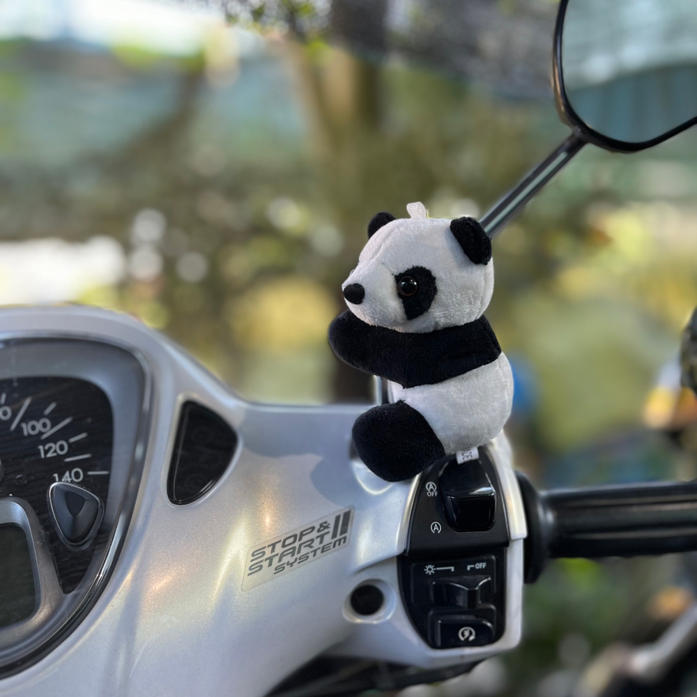 Gấu Trúc Nhồi Bông Mini có kẹp bên trong dùng decor bàn làm việc, góc học tập, làm quà tặng