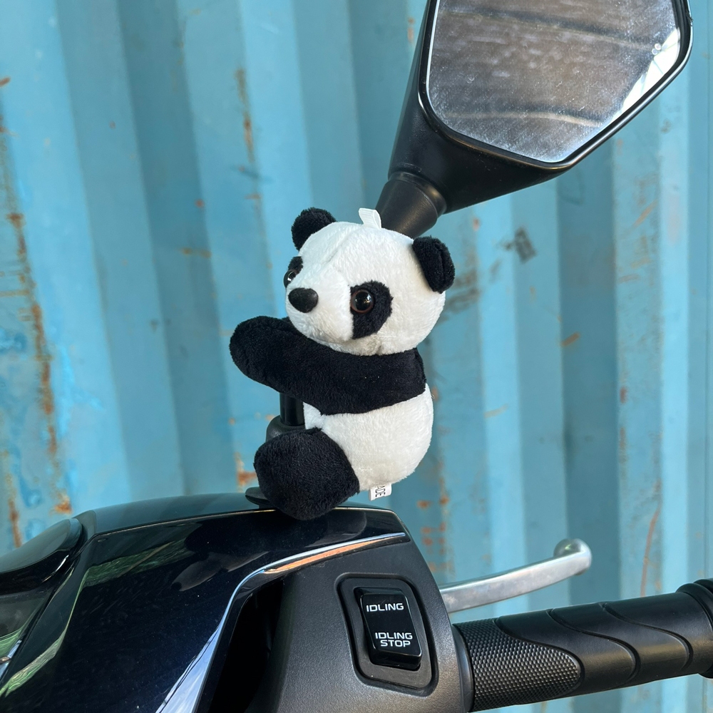 Gấu Trúc Nhồi Bông Mini có kẹp bên trong dùng decor bàn làm việc, góc học tập, làm quà tặng