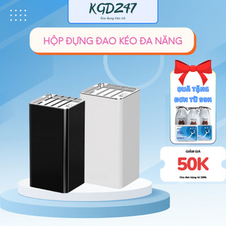 Hộp đựng dao kéo đa năng cao cấp - Hình vuông, ống cắm dao nhà bếp an toàn và tiện lợi