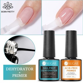 Ur sugar sơn kiềm dầu gel khử nước nail primer prep lâu dài gel lót móng tay base top gel sơn kiềm dầu nail