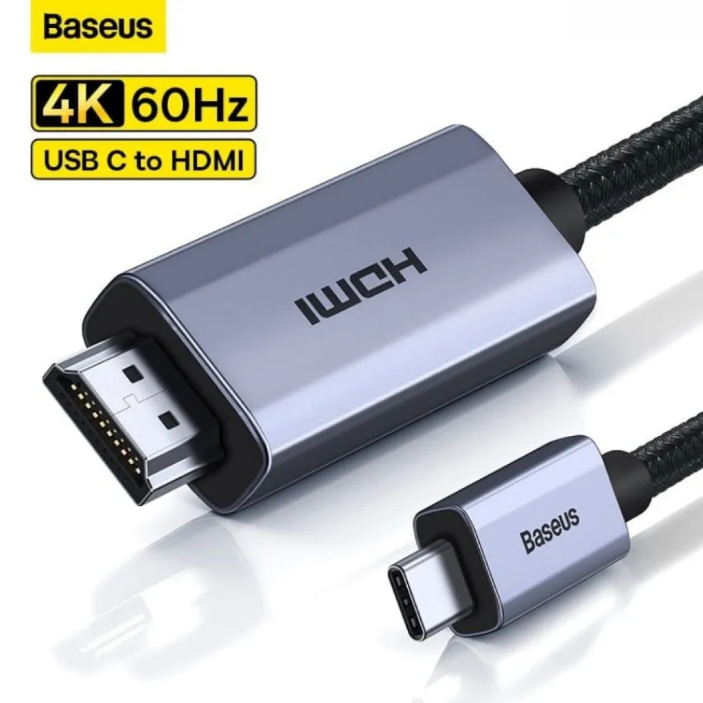 Cáp Chuyển USB Type C Sang HDMI Siêu Nét Baseus High Definition Series Graphene (Type-C to HDMI 4K/60Hz Adapter Cable)