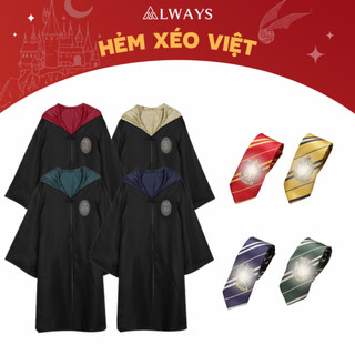 Combo tiết kiệm Áo choàng Ha-ri Pót-tơ kèm cà vạt Nam/nữ - Trang phục hóa trang Phù thủy