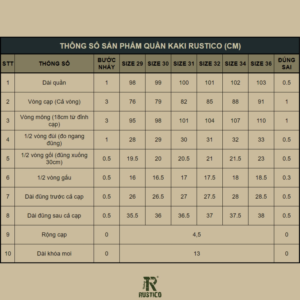 Quần kaki túi hộp The Rustico phom suông chât vải thông thoáng bụi bặm QKK19