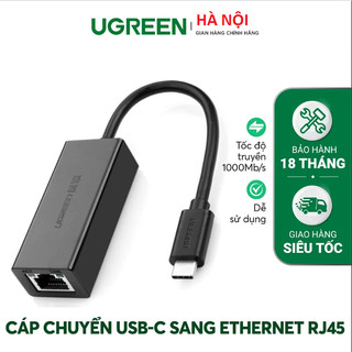 Bộ chuyển đổi usb type c san lan 10/100/1000 mbps ethernet ugreen 30287