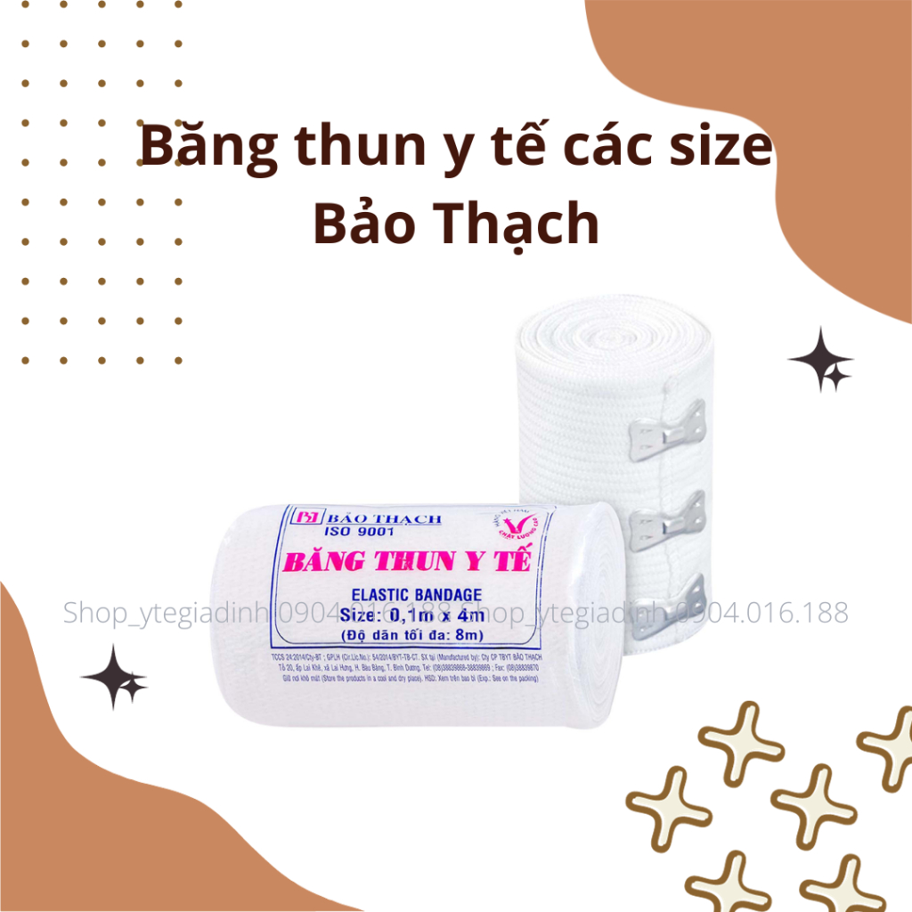 Băng thun y tế các size Bảo Thạch