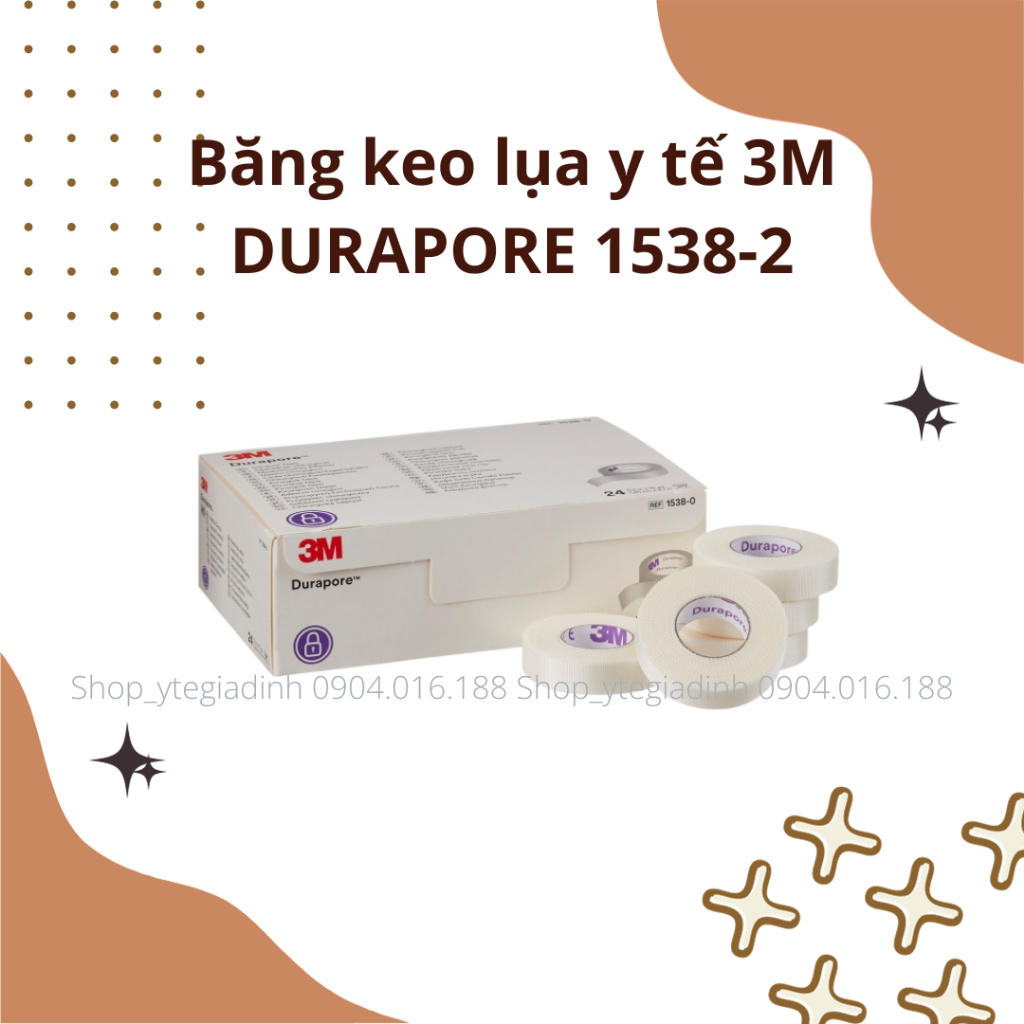 Băng keo lụa y tế 3M DURAPORE 1538-2