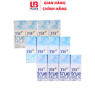 Lốc 4 hộp sữa tươi tiệt trùng TH true MILK 180ml (Ít đường/ Nguyên chất/ Có đường)