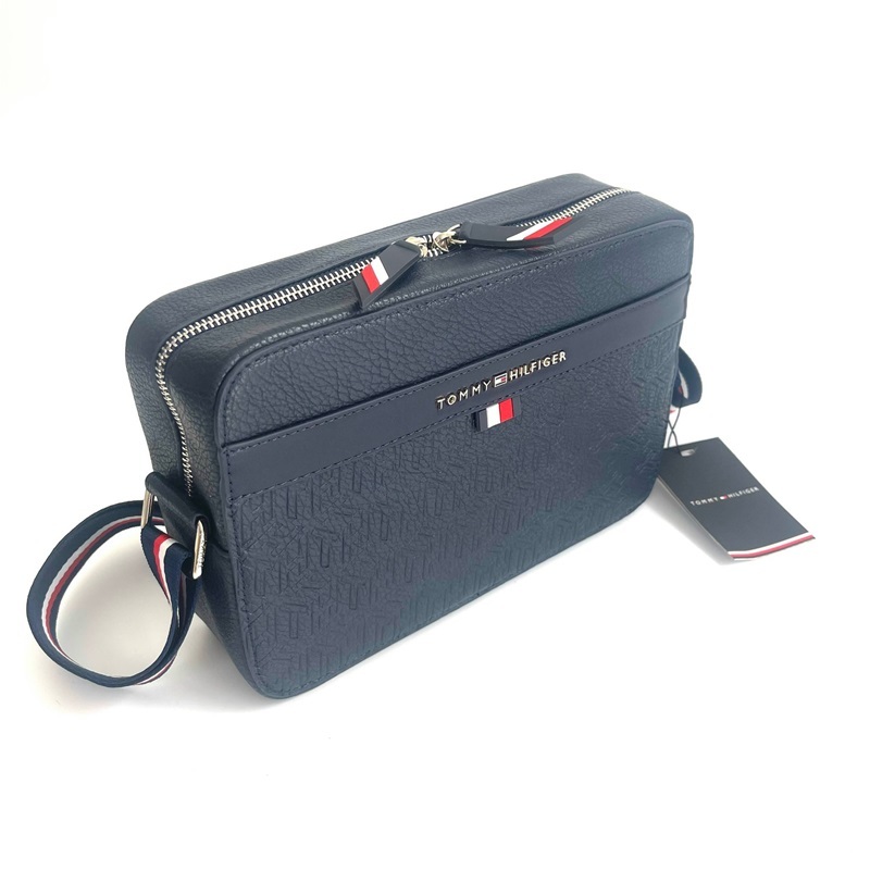 Túi hộp nam nữ đeo chéo da bò cao cấp Tommy Hilfiger, túi nam nữ dáng ngang phong cách trẻ trung nhiều màu dùng đi chơi,