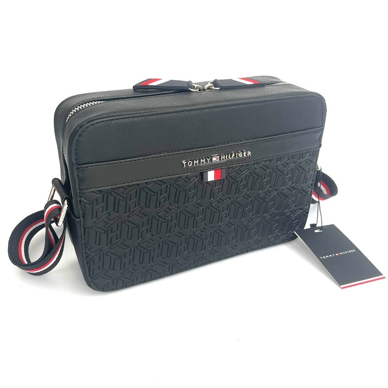 Túi hộp nam nữ đeo chéo da bò cao cấp Tommy Hilfiger, túi nam nữ dáng ngang phong cách trẻ trung nhiều màu dùng đi chơi,