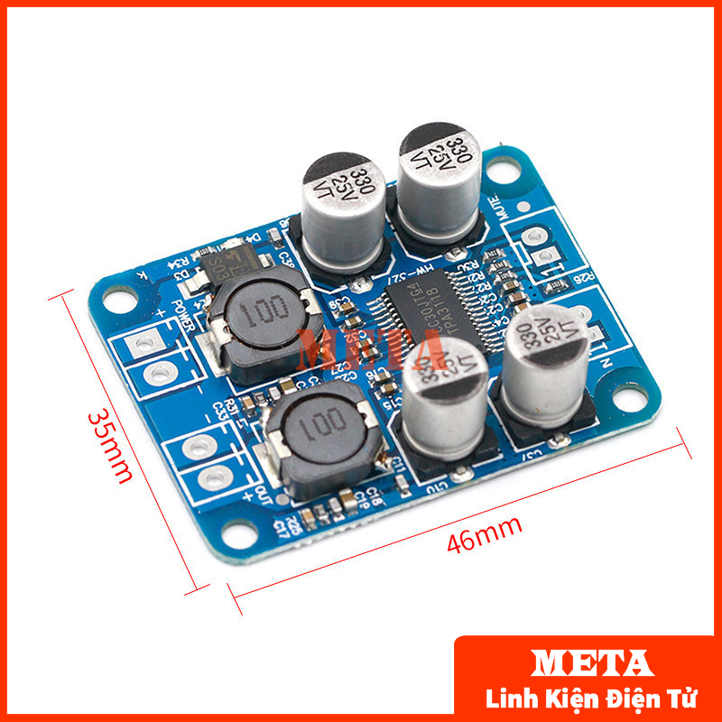 TPA3118 Mạch khuếch đại âm thanh 1 kênh 30W/60W 8-24VDC