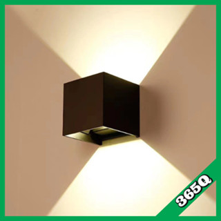 Đèn LED vuông 6W hắt tường 2 đầu, đèn trang trí ngoài trời chống nước tốt có thể điều chỉnh góc chiếu sáng linh hoạt