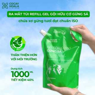  Dầu Gội Hữu Cơ Gừng Sả Cỏ Cây Hoa Lá - Ngăn dầu bết tóc và giảm gàu ngứa1000ml hoặc 500g Khoatayshop 