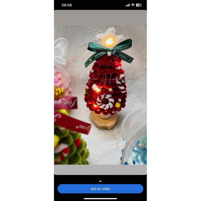 Cây thông noel kẽm nhung