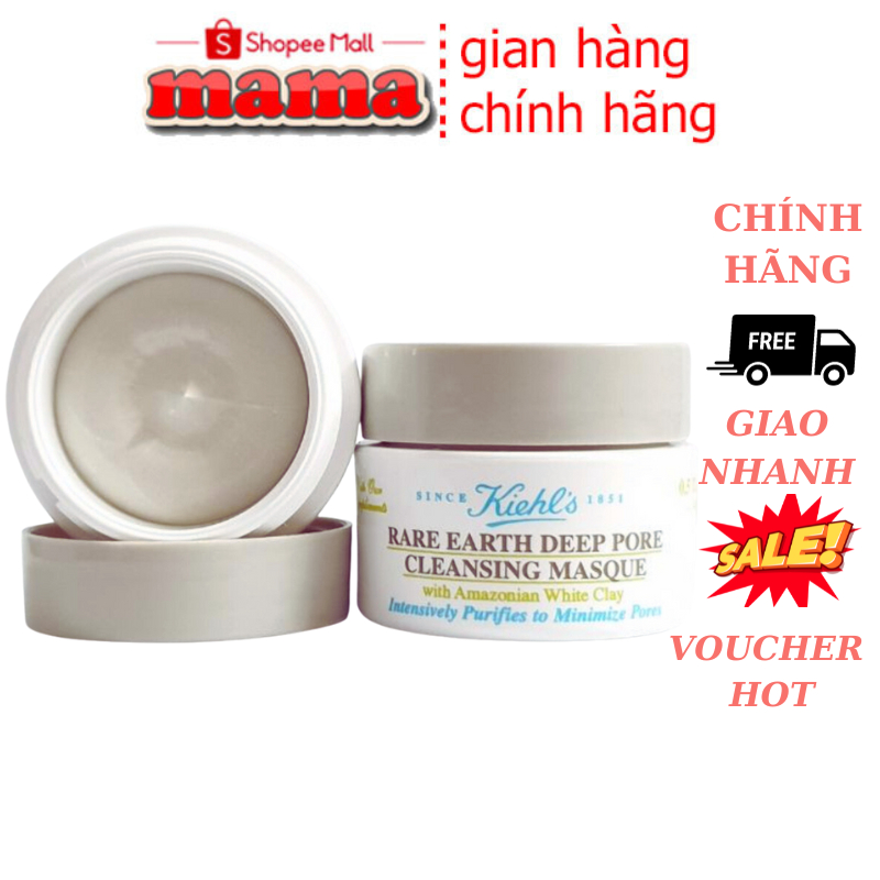 Mặt nạ đất sét Kiehl's Rare Earth Deep Pore Cleansing Masque làm sạch sâu se khít lỗ chân lông, giảm mụn đầu đen