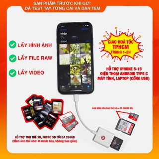 Đầu đọc thẻ nhớ SD, TF lấy ảnh từ máy ảnh sang điện thoại di động