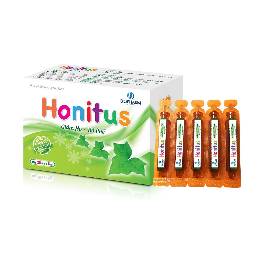 HONITUS Ống 5ml - GIẢM HO BỔ PHẾ Honitus ống 5ml, hộp 20 ống (ống nhỏ 5ml)