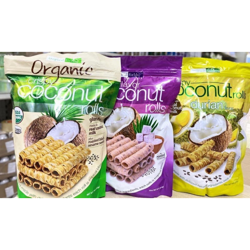 Bánh dừa cuộn ống Thái Lan thơm ngon giòn rụm 100% tự nhiên