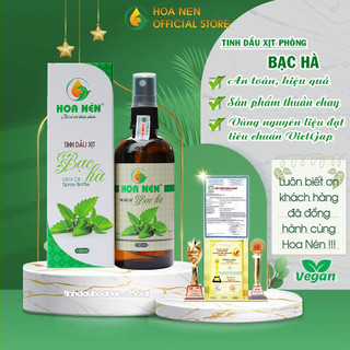 Tinh dầu Bạc Hà xịt phòng 100ml_Giúp khử mùi, diệt khuẩn, đuỗi côn trùng an toàn và hiệu quả