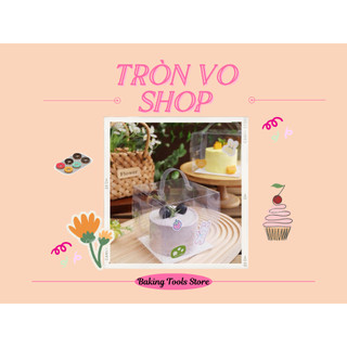 Set 10 hộp bánh kem mica trong suốt size 13*13*13cm