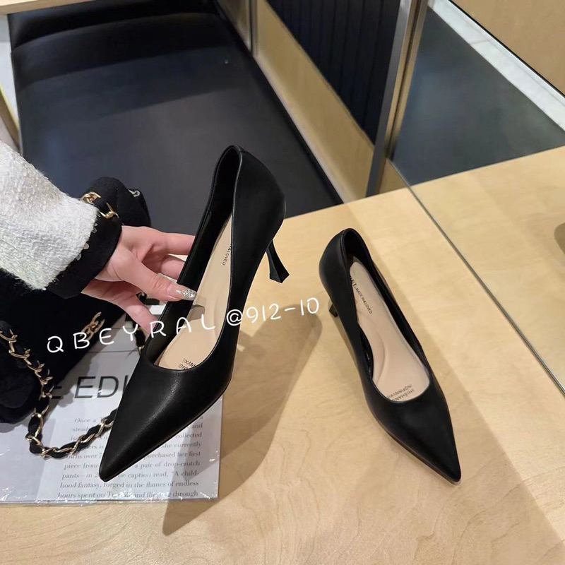 Giày cao gót mũi nhọn OSHO, chất da bò cao cấp, êm chân