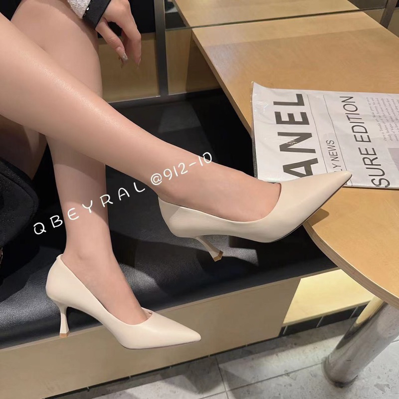 Giày cao gót mũi nhọn OSHO, chất da bò cao cấp, êm chân