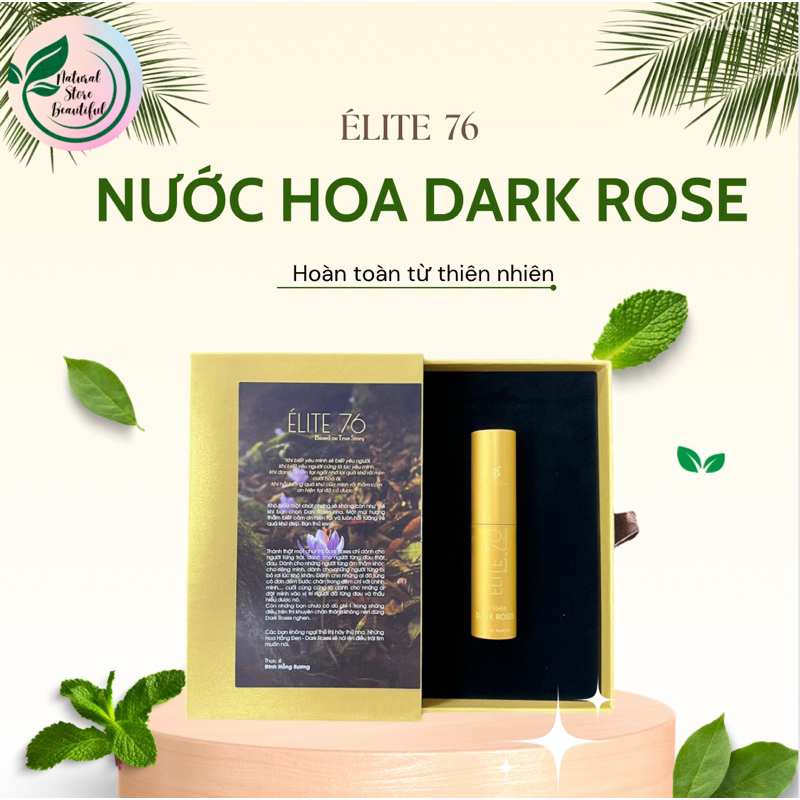 NƯỚC HOA ÉLITE 76 DARK ROSES, HƯƠNG HOA THƠM LÂU QUYẾN RŨ, BÍ ẨN (100% Tinh dầu thiên nhiên, không chứa cồn)