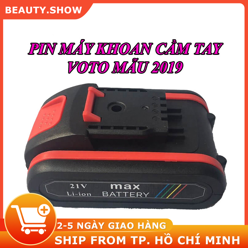 Pin máy khoan cầm tay 21V Voto 1500 mAh mẫu 2019 loại pin 5 cell dùng cho các loại máy khoan Pin 21V