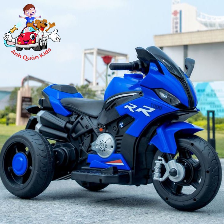 Xe moto, xe máy điện cho bé R1000 trọng tải 35kg có kèm sạc đủ màu cho bé Anh Quân Kids
