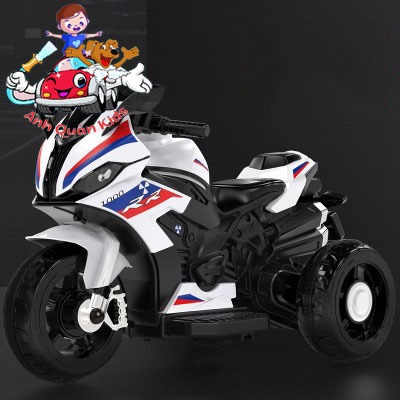 Xe moto, xe máy điện cho bé R1000 trọng tải 35kg có kèm sạc đủ màu cho bé Anh Quân Kids