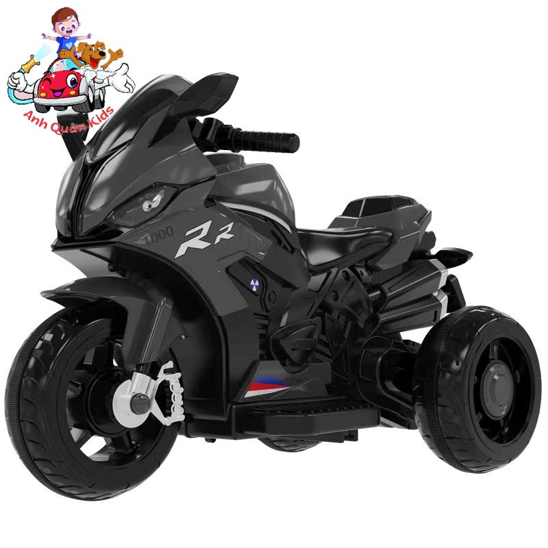 Xe moto, xe máy điện cho bé R1000 trọng tải 35kg có kèm sạc đủ màu cho bé Anh Quân Kids