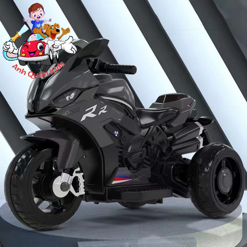 Xe moto, xe máy điện cho bé R1000 trọng tải 35kg có kèm sạc đủ màu cho bé Anh Quân Kids