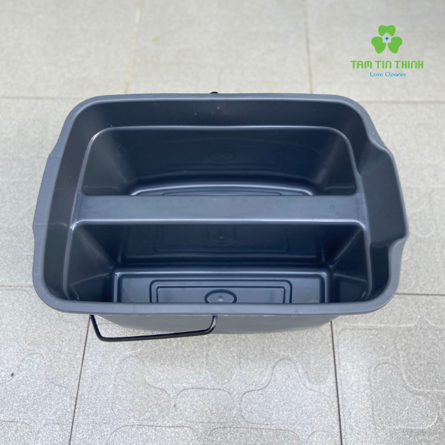 Xô lau kính 2 ngăn dụng cụ vệ sinh gương kính chuyên dụng Bạiyun