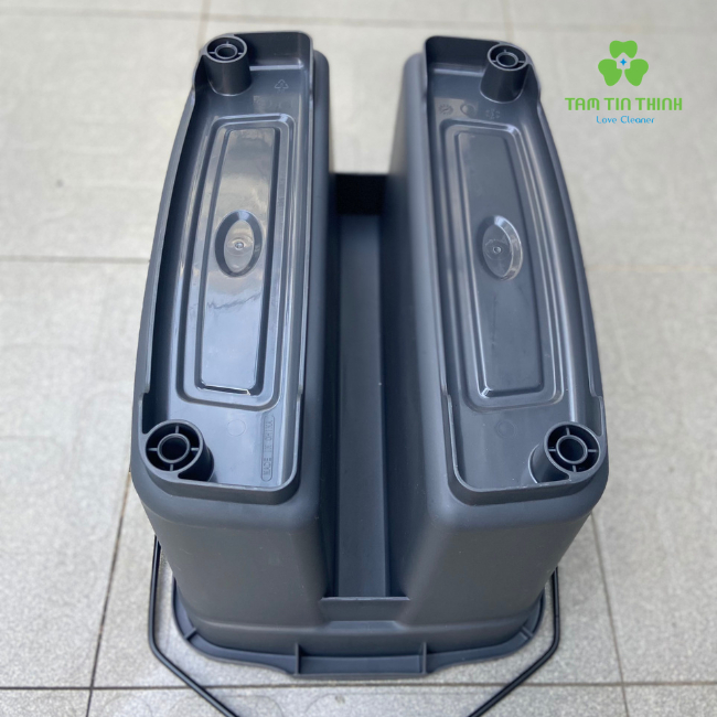 Xô lau kính 2 ngăn dụng cụ vệ sinh gương kính chuyên dụng Bạiyun