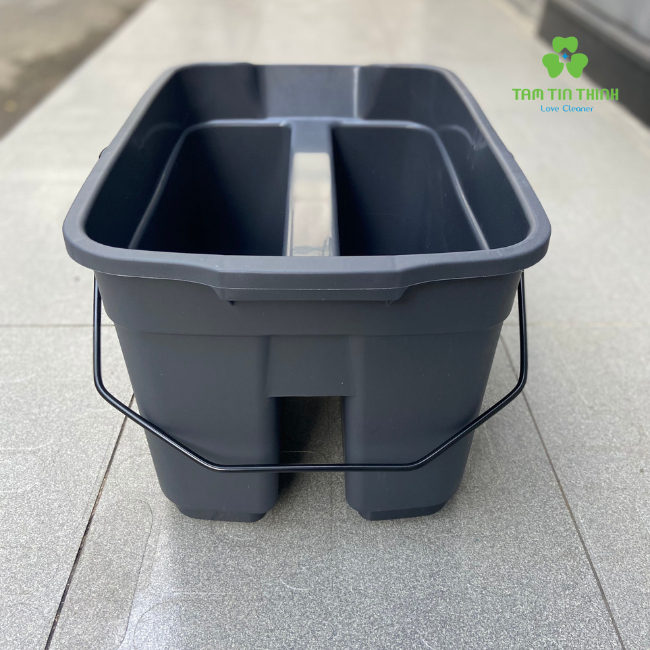 Xô lau kính 2 ngăn dụng cụ vệ sinh gương kính chuyên dụng Bạiyun