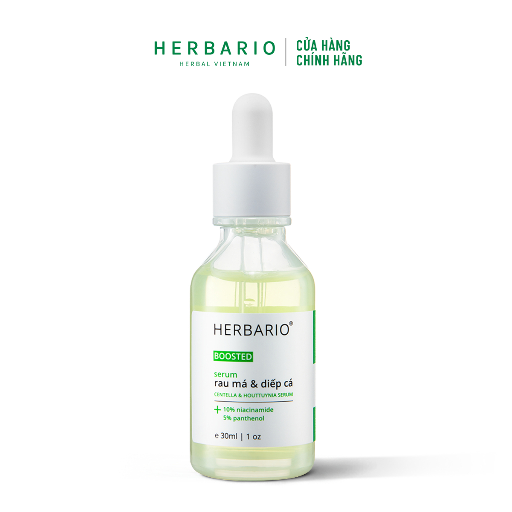 BOOSTED Serum Rau má & Diếp cá Herbario 30ml sạch mụn, thuần chay