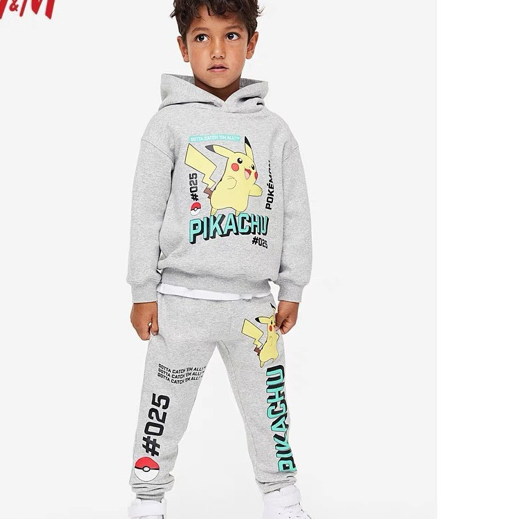 Bộ nỉ hoodie bé trai bé gái họa tiết