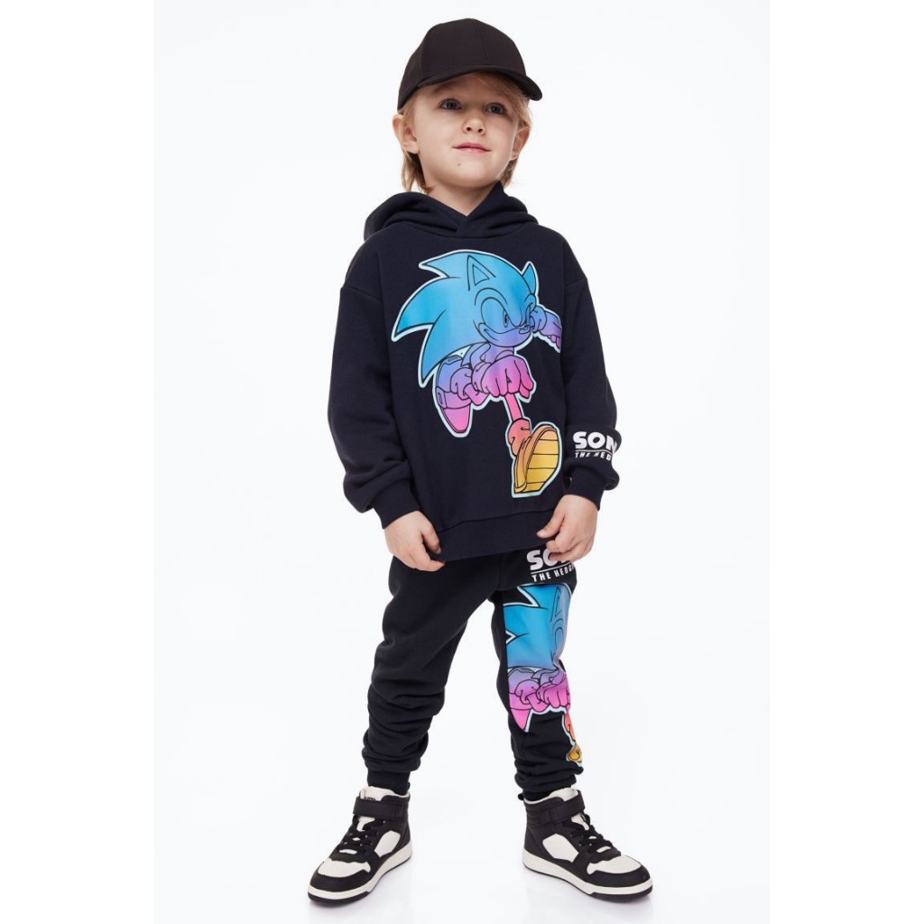 Bộ nỉ hoodie bé trai bé gái họa tiết