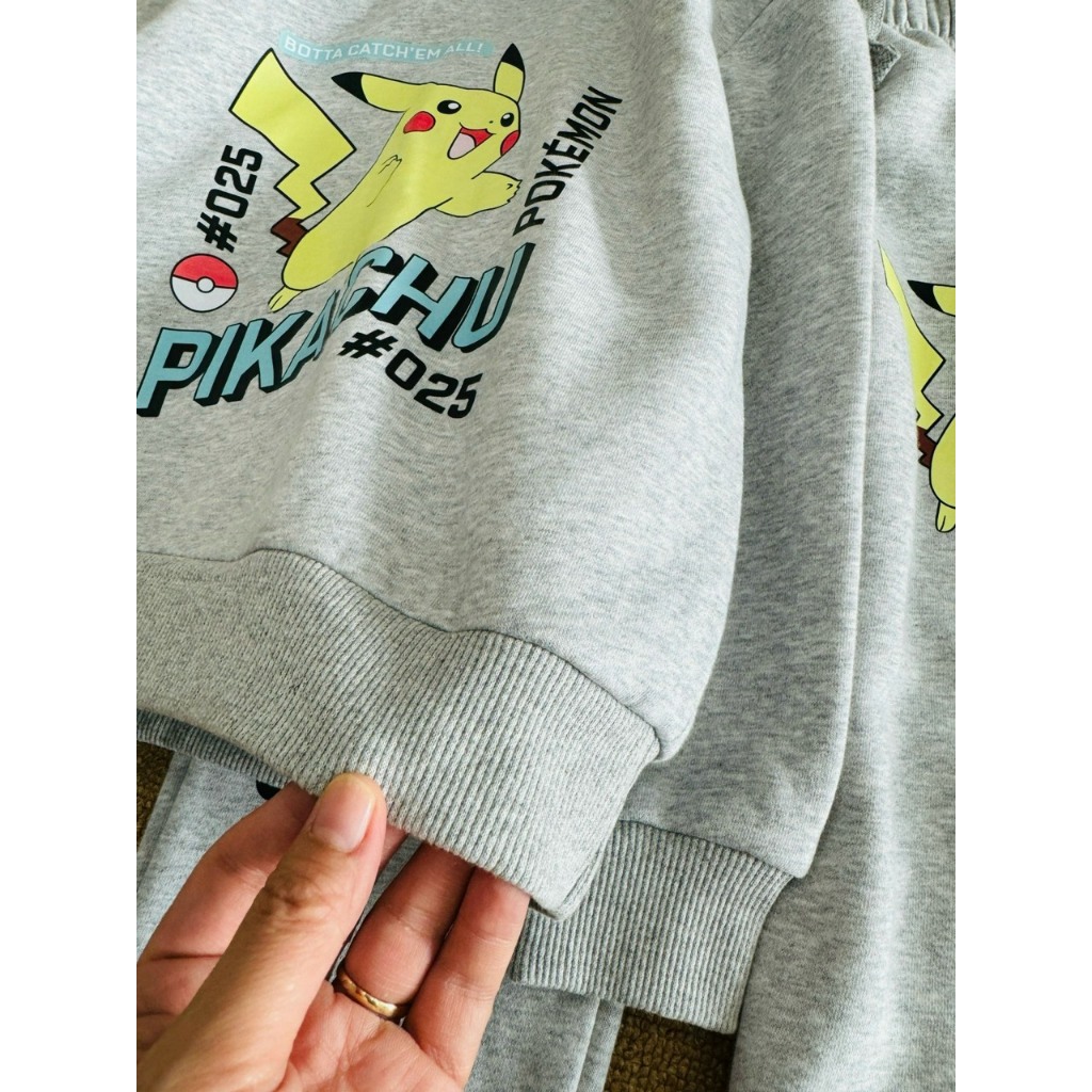 Bộ nỉ hoodie bé trai bé gái họa tiết