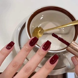 Sơn gel đỏ Cherry Jaki chính hãng lên màu chuẩn