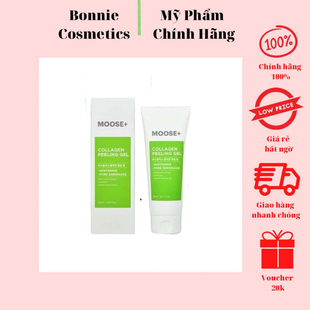 Tẩy da chết MOOSE làm da sáng mịn, ngăn ngừa lão hóa 150ml - BonnieCosmetics