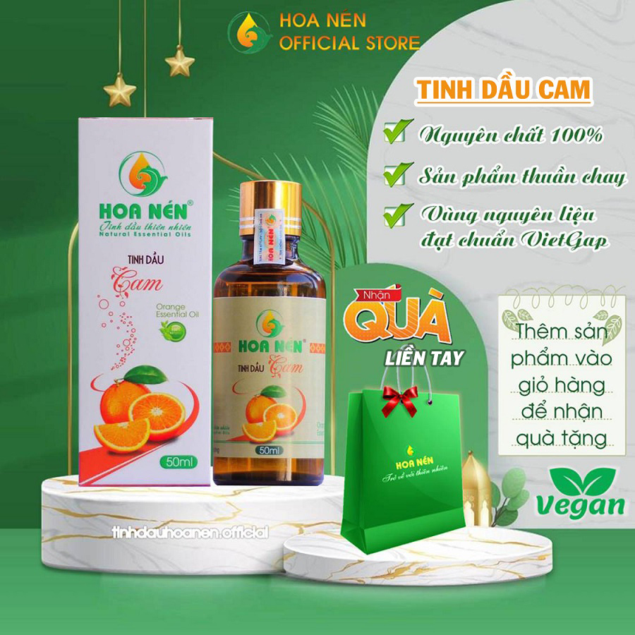 Tinh Dầu Cam Nguyên Chất Hoa Nén 30ml - Tinh dầu xông phòng, khử mùi, đuổi muỗi hiệu quả